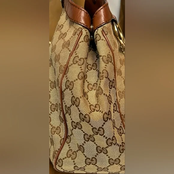 GUCCI Monogram Sukey Medium Brown Shoulder Bag